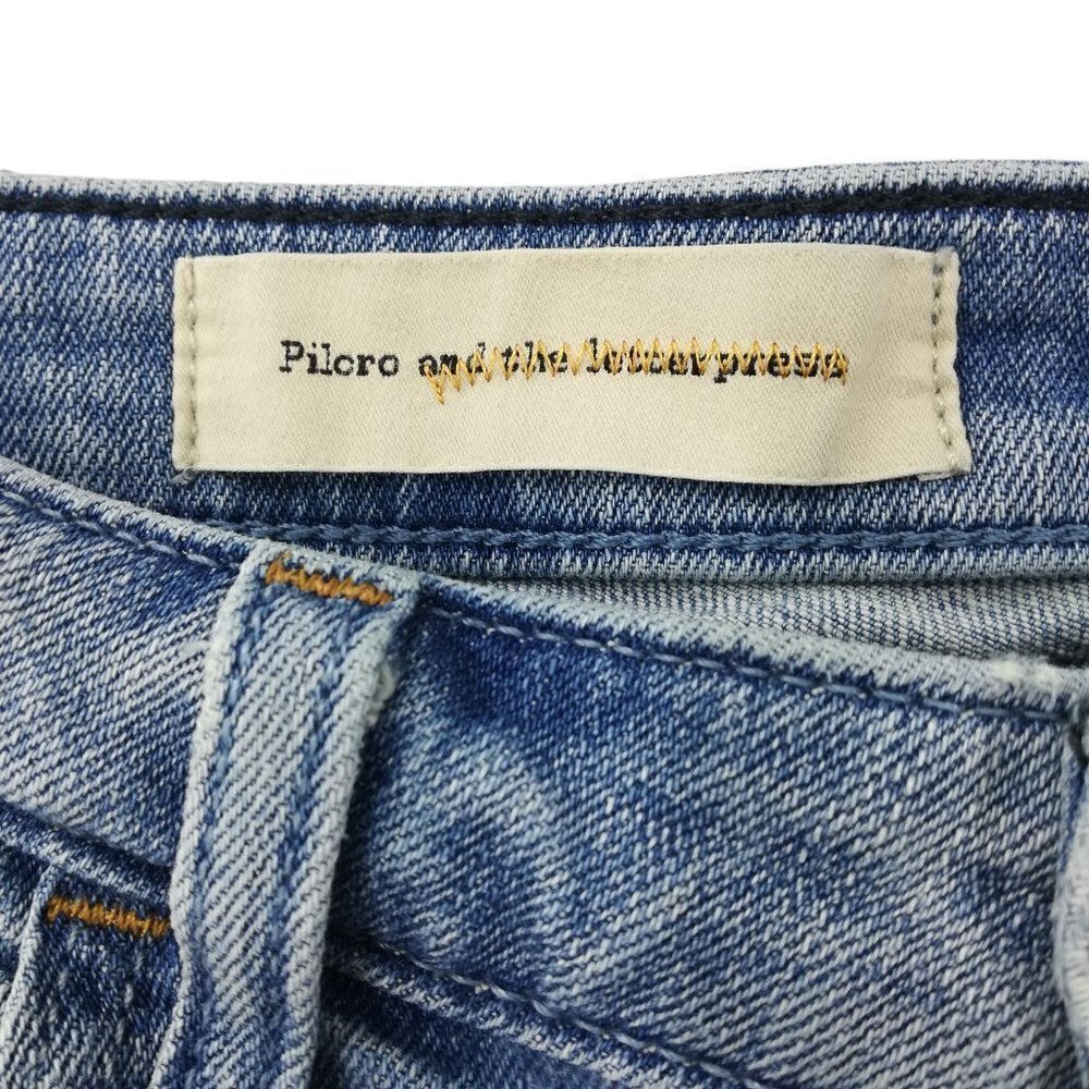 Pilcro & the Letterpress Stet Distressed Jean Shorts Size 27 Anthropologie Light - Picture 8 of 9